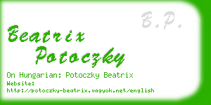 beatrix potoczky business card